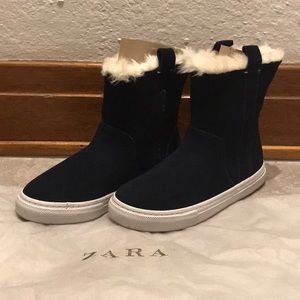 Zara Blue Suede Ankle Booties NWOT  FINAL PRICE‼️